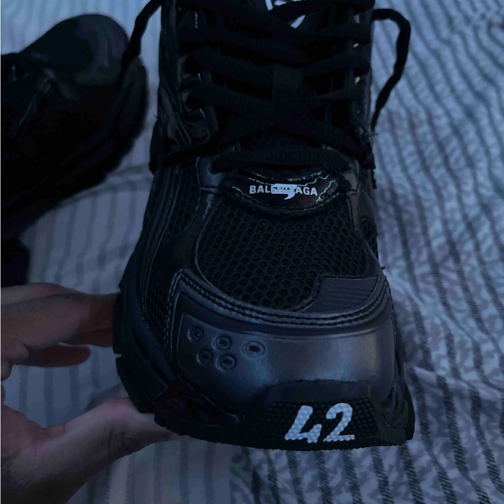 Balenciaga Black Sneakers with Chunky Sole and Mesh Upper